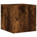 füstös tölgy színű fali TV-szekrény LED-ekkel 30,5x35x30 cm