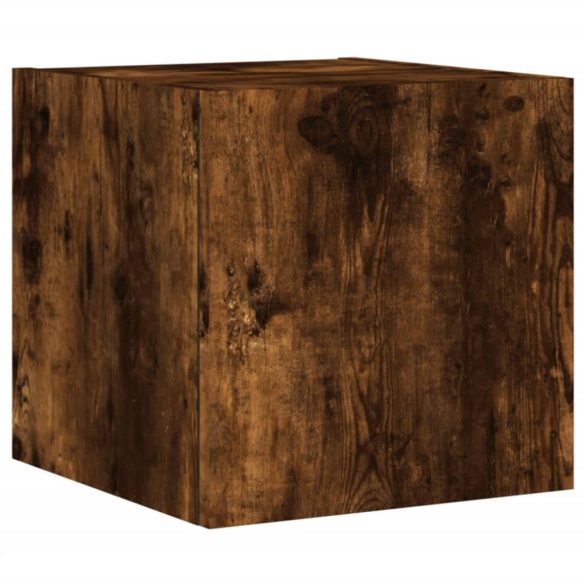 füstös tölgy színű fali TV-szekrény LED-ekkel 30,5x35x30 cm