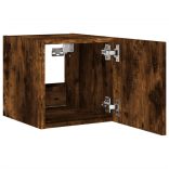 füstös tölgy színű fali TV-szekrény LED-ekkel 30,5x35x30 cm