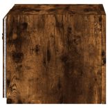 füstös tölgy színű fali TV-szekrény LED-ekkel 30,5x35x30 cm