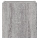 2 db szürke sonoma fali TV-szekrény LED-ekkel 30,5x35x30 cm