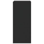 fekete fali TV-szekrény LED-világítással 30,5x35x70 cm