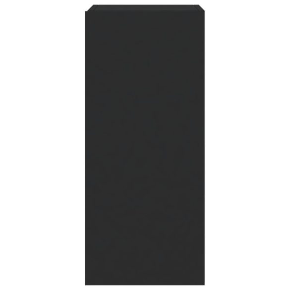 fekete fali TV-szekrény LED-világítással 30,5x35x70 cm