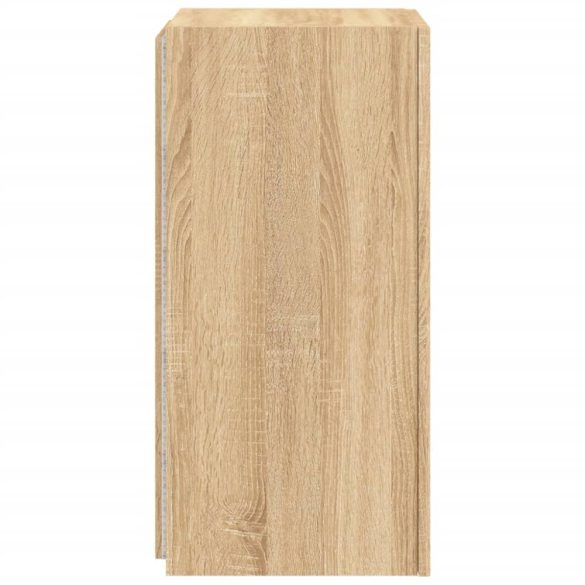 sonoma tölgy színű fali TV-szekrény LED-ekkel 30,5x35x70 cm