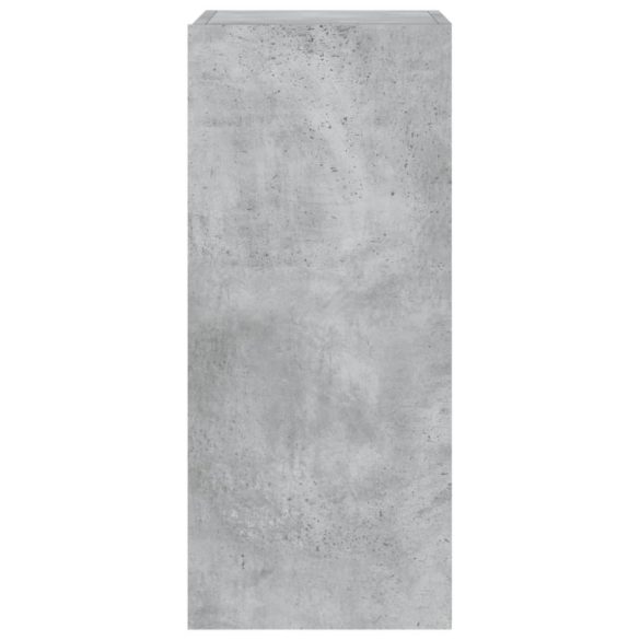 betonszürke falra szerelhető TV-szekrény LED-del 30,5x35x70 cm