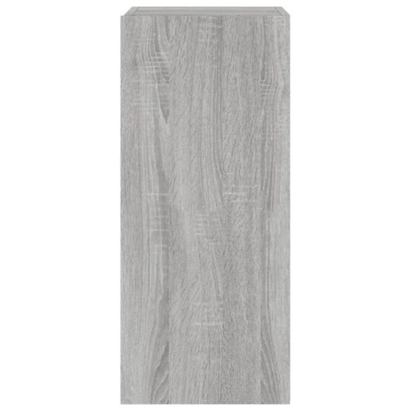 szürke sonoma színű fali TV-szekrény LED-ekkel 30,5x35x70 cm