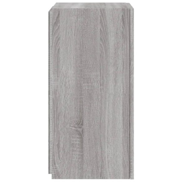 szürke sonoma színű fali TV-szekrény LED-ekkel 30,5x35x70 cm