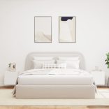 2 db fehér falra szerelhető TV-szekrény LED-ekkel 40,5x35x40 cm