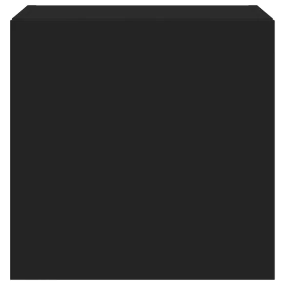 fekete fali TV-szekrény LED-világítással 40,5x35x40 cm