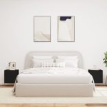 2 db fekete fali TV-szekrény LED-világítással 40,5x35x40 cm