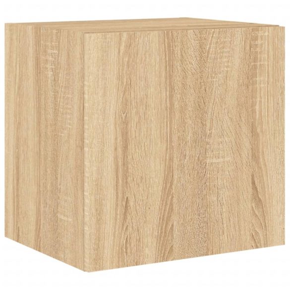 sonoma tölgy színű fali TV-szekrény LED-ekkel 40,5x35x40 cm
