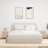 2 db sonoma tölgy színű fali TV-szekrény LED-del 40,5x35x40 cm