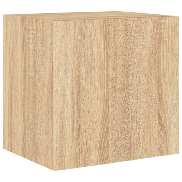 2 db sonoma tölgy színű fali TV-szekrény LED-del 40,5x35x40 cm