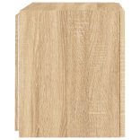 2 db sonoma tölgy színű fali TV-szekrény LED-del 40,5x35x40 cm