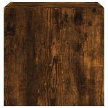 füstös tölgy színű fali TV-szekrény LED-ekkel 40,5x35x40 cm