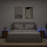 2 db füstös tölgy fali TV-szekrény LED-ekkel 40,5x35x40 cm