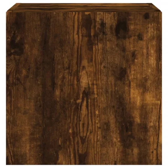 2 db füstös tölgy fali TV-szekrény LED-ekkel 40,5x35x40 cm