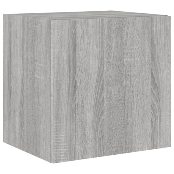 szürke sonoma színű fali TV-szekrény LED-ekkel 40,5x35x40 cm