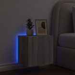 szürke sonoma színű fali TV-szekrény LED-ekkel 40,5x35x40 cm