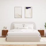 2 db barna tölgyszínű fali TV-szekrény LED-del 40,5x35x40 cm