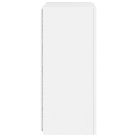 fehér falra szerelhető TV-szekrény LED-lámpákkal 40,5x35x80 cm