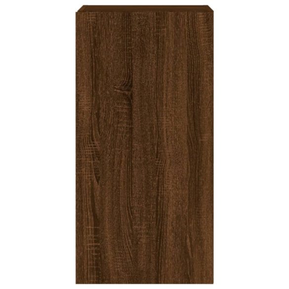 barna tölgyszínű fali TV-szekrény LED-del 40,5x35x80 cm