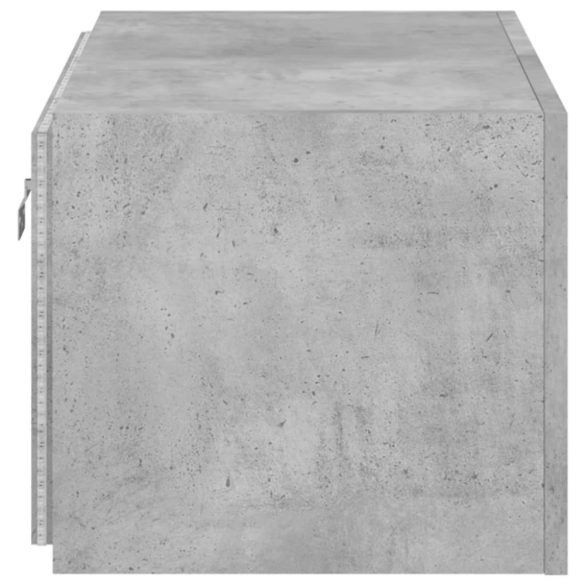 betonszürke falra szerelhető TV-szekrény LED-del 60x35x31 cm
