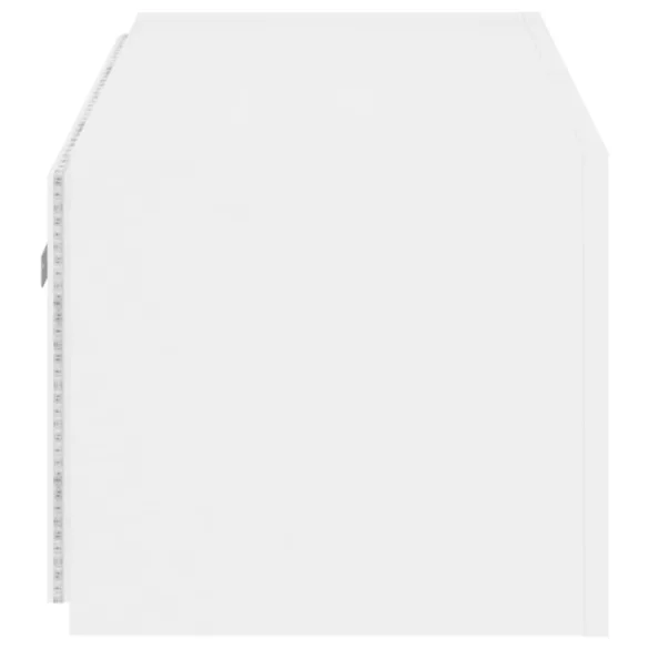 fehér falra szerelhető TV-szekrény LED-lámpákkal 80x35x31 cm