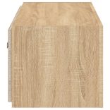 sonoma tölgy színű fali TV-szekrény LED-ekkel 80x35x31 cm