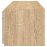 2 db sonoma tölgy színű fali TV-szekrény LED-del 80x35x31 cm