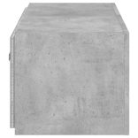 betonszürke falra szerelhető TV-szekrény LED-del 80x35x31 cm