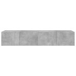 2 db betonszürke fali TV-szekrény LED-del 80x35x31 cm