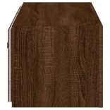barna tölgyszínű fali TV-szekrény LED-del 80x35x31 cm