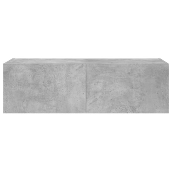 betonszürke fali TV-szekrény LED-világítással 100 x 35 x 31 cm
