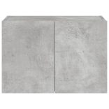 betonszürke falra szerelhető TV-szekrény LED-del 60x35x41 cm