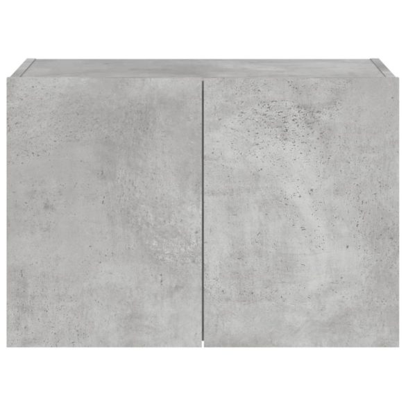 betonszürke falra szerelhető TV-szekrény LED-del 60x35x41 cm