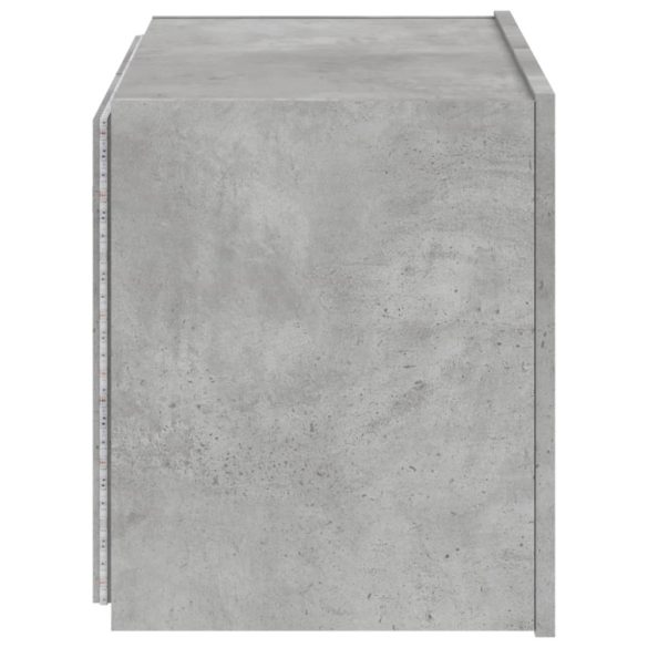 betonszürke falra szerelhető TV-szekrény LED-del 60x35x41 cm