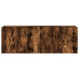 2 db füstös tölgy fali TV-szekrény LED-ekkel 60x35x41 cm