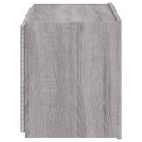 szürke sonoma színű fali TV-szekrény LED-ekkel 60x35x41 cm