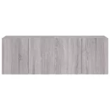 2 db szürke sonoma fali TV-szekrény LED-ekkel 60x35x41 cm