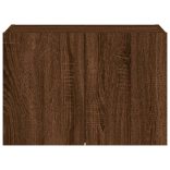 barna tölgyszínű fali TV-szekrény LED-del 60x35x41 cm