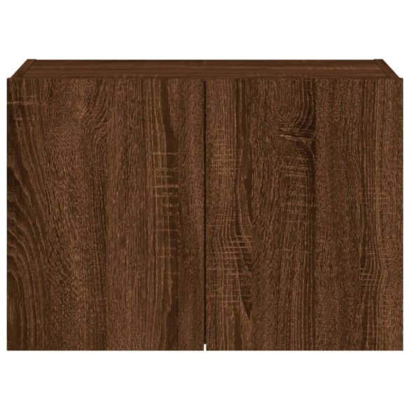 barna tölgyszínű fali TV-szekrény LED-del 60x35x41 cm