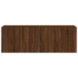 2 db barna tölgyszínű fali TV-szekrény LED-del 60x35x41 cm