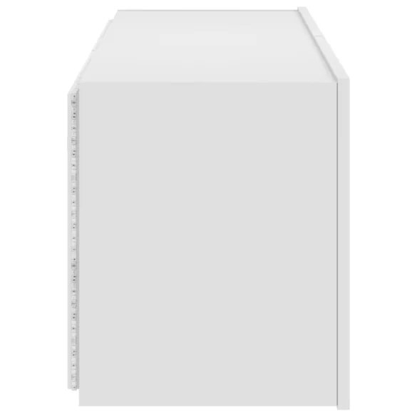 fehér falra szerelhető TV-szekrény LED-lámpákkal 100x35x41 cm