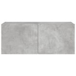 betonszürke fal TV-szekrény LED-világítással 100 x 35 x 41 cm