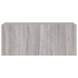 szürke sonoma színű fali TV-szekrény LED-ekkel 100 x 35 x 41 cm