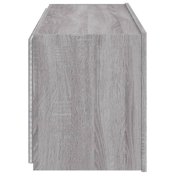 szürke sonoma színű fali TV-szekrény LED-ekkel 100 x 35 x 41 cm