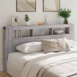 szürke sonoma szerelt fa LED-es fejtámla 200 x 18,5 x 103,5 cm