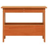 viaszbarna tömör fenyőfa előszoba pad 60x28x45 cm