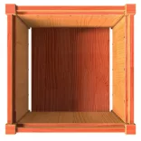 viaszbarna tömör fenyőfa kerti virágláda 50 x 50 x 50 cm
